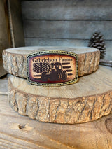 Belt Buckle | Tractor-American Flag-Cross | Personalized option
