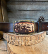 Belt Buckle | Tractor-American Flag-Cross | Personalized option
