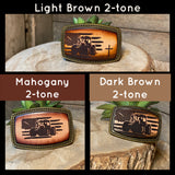 Belt Buckle | Tractor-American Flag-Cross | Personalized option