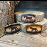 Kid's Belt Buckle | Standing Horse silhouette | Personalized