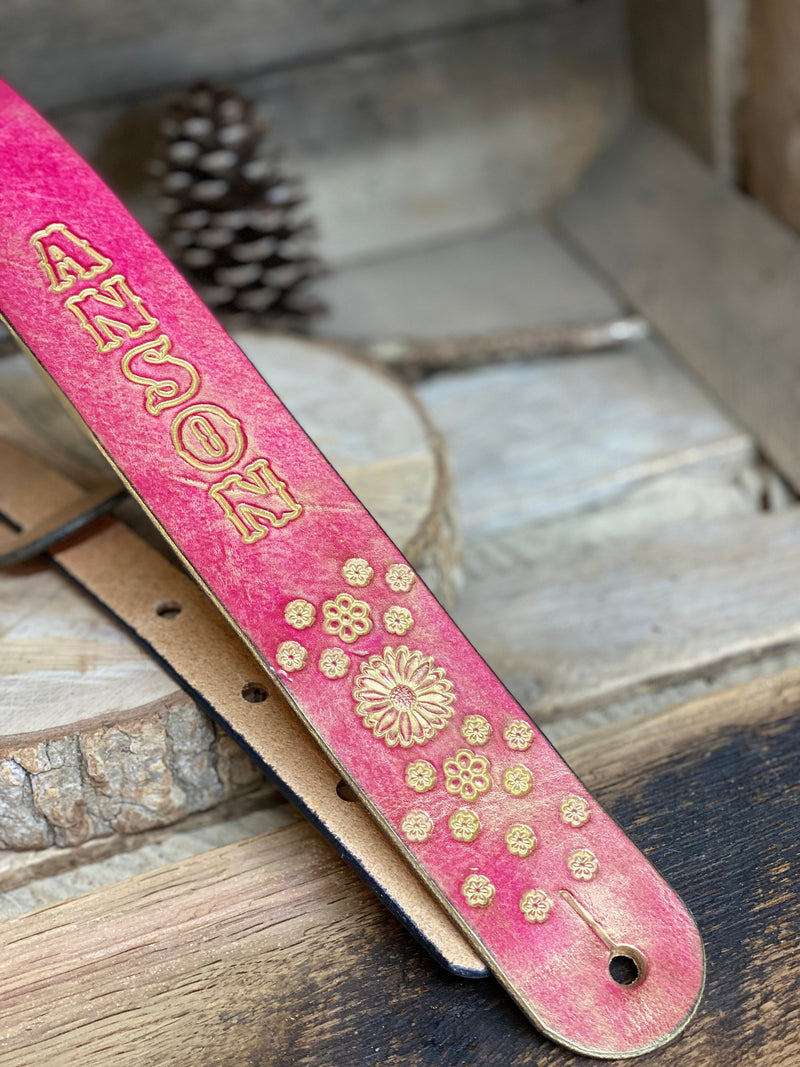 CHILD’S GUITAR STRAP  Personalized Leather Guitar strap  great gift for any child passionate about music! Great Personalized  gift