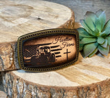Kid's Belt Buckle | Tractor-American Flag-Cross | Personalized