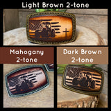 Kid's Belt Buckle | Tractor-American Flag-Cross | Personalized