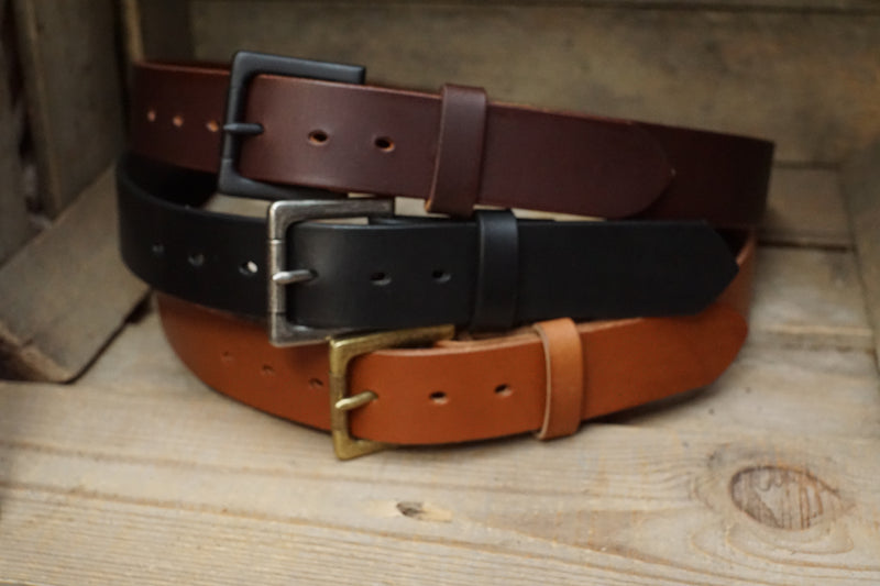 THE BILTMORE-RL Custom Leather Belt - English Bridle  1.5"