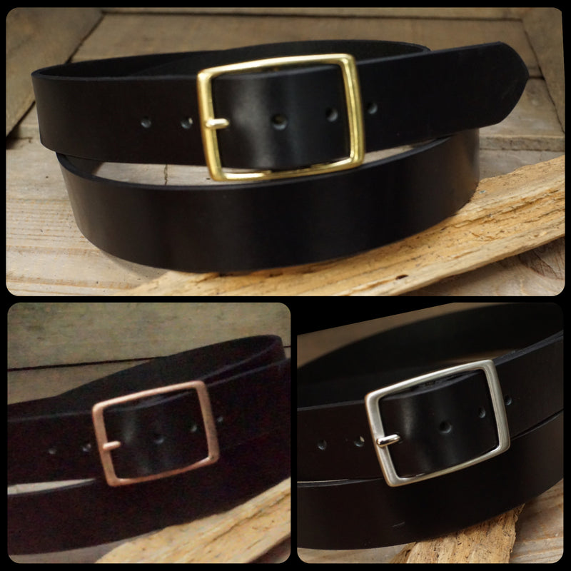 Everyday leather Belt |1.5" wide-Center bar buckle-“the TRAVELER”
