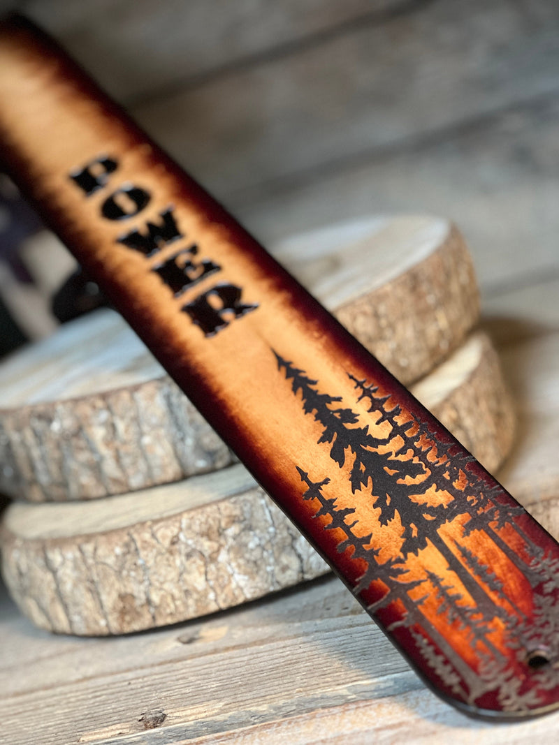 Leather Guitar Strap | Cypress Trees | 2.5"