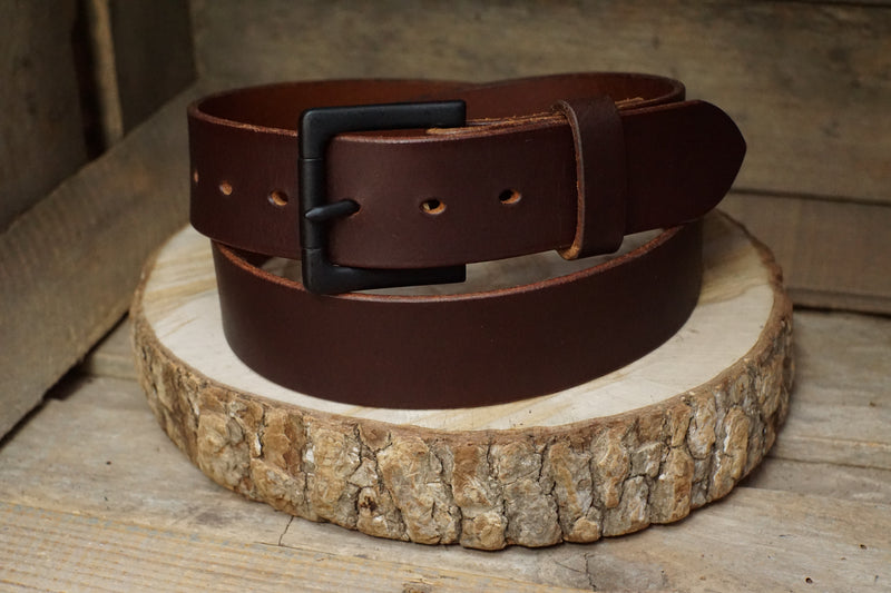 THE BILTMORE-RL Custom Leather Belt - English Bridle  1.5"