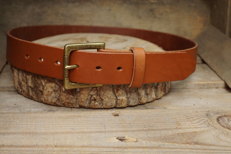 THE BILTMORE-RL Custom Leather Belt - English Bridle  1.5"