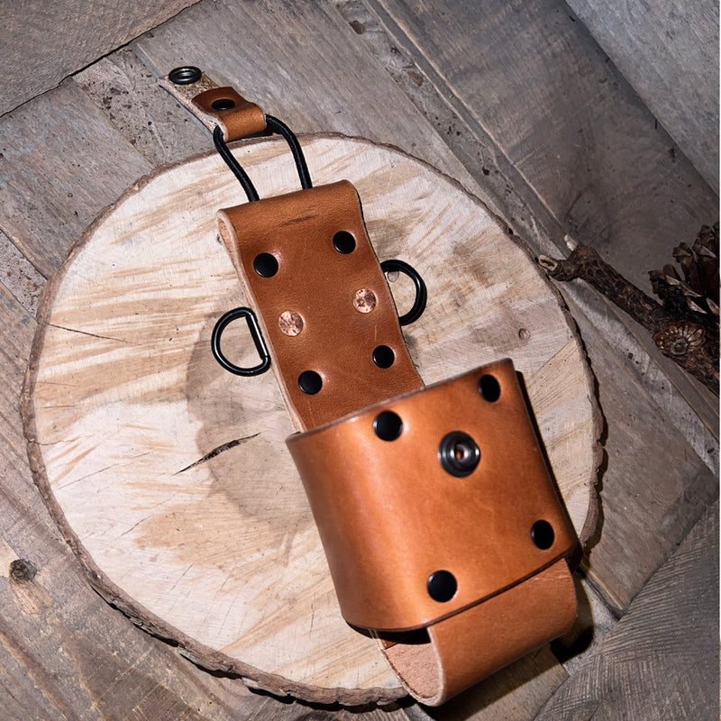 Radio Bucket-holder-Leather Fireman's personalized gift