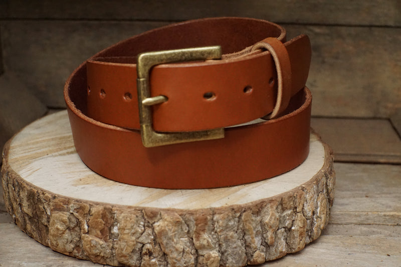 THE BILTMORE-RL Custom Leather Belt - English Bridle  1.5"