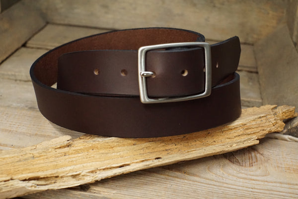 Everyday leather Belt |1.5" wide-Center bar buckle-“the TRAVELER”
