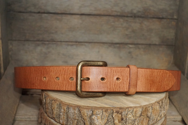 THE GLADIATOR- Thick Harness Leather Belt - 1.5" wide