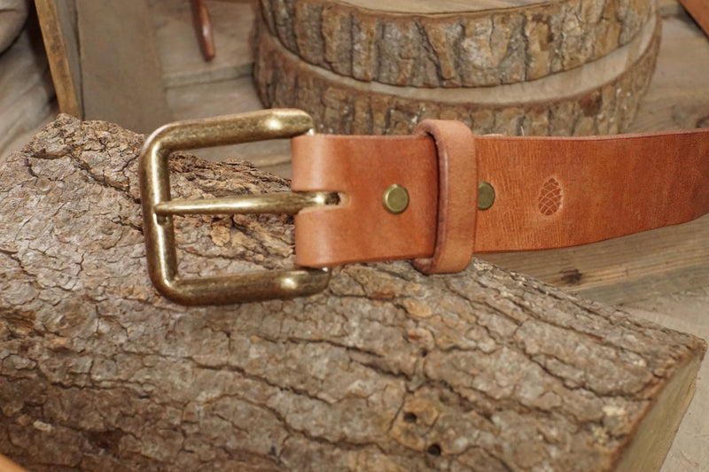 THE GLADIATOR- Thick Harness Leather Belt - 1.5" wide