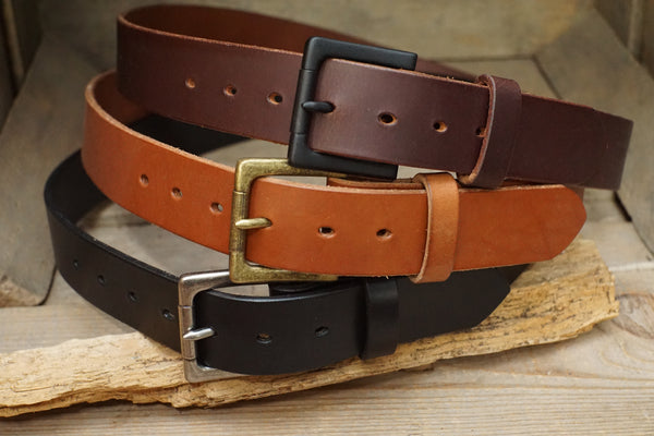Full-Grain Leather Belt - English Bridle  1.5"-“THE BILTMORE”
