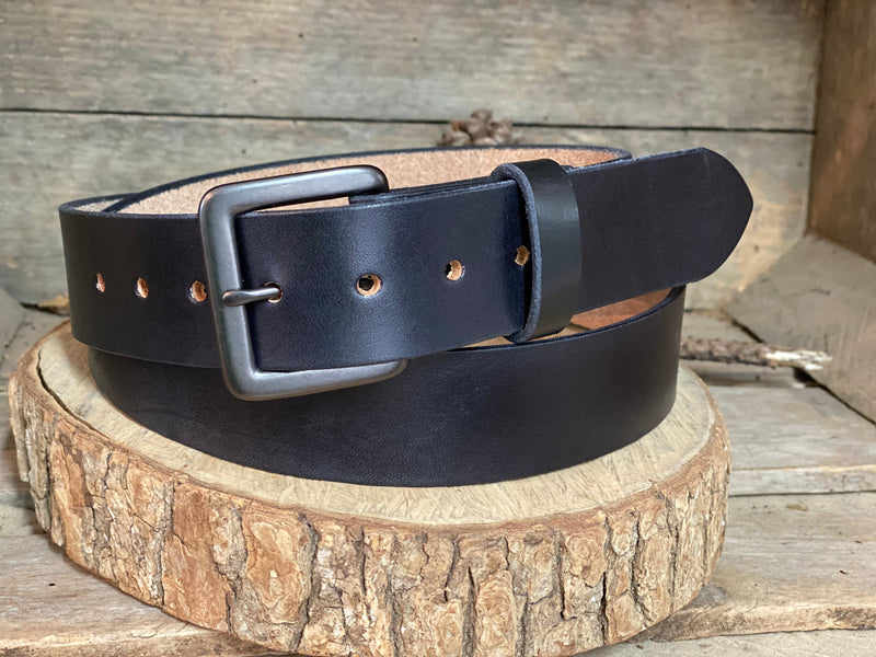 THE TARHEEL-HS-Original Plain Leather Belt-1.5