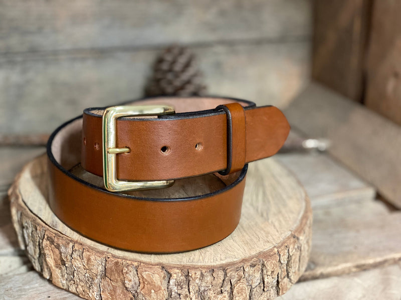 THE TARHEEL-HS-Original Plain Leather Belt-1.5