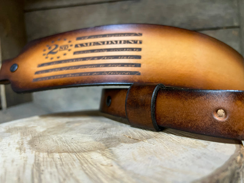 Leather Sling-laser engraved-Personalized Sling- 2nd Amendment