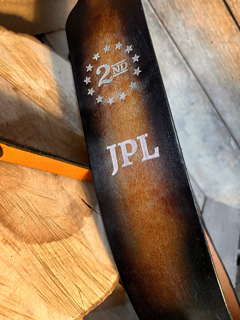 Leather Sling-laser engraved-Personalized Sling- 2nd Amendment