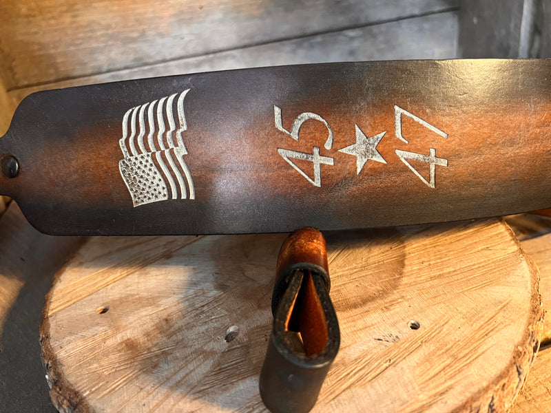 Leather Sling-laser engraved-Personalized Sling- 2nd Amendment