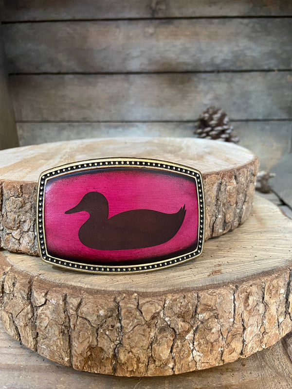 Leather Belt Buckle | Duck Silhouette