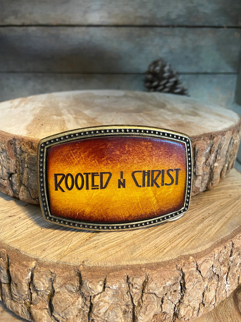 Leather Belt Buckle | Rooted in Christ