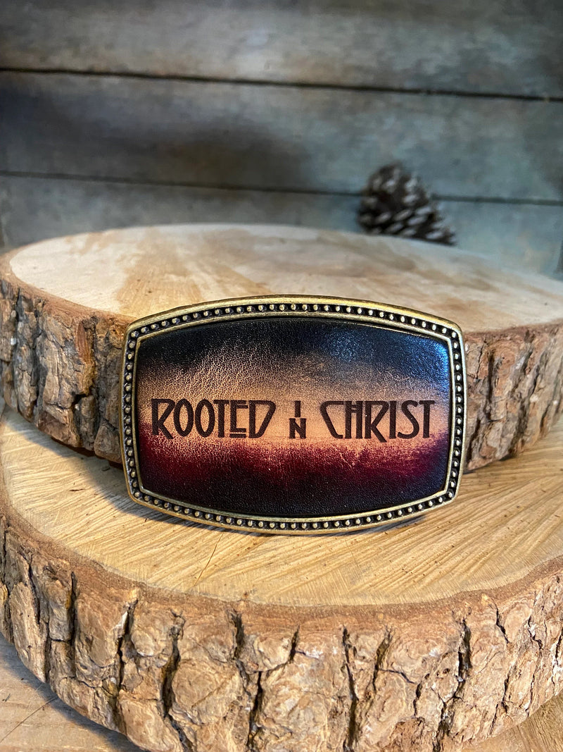 Leather Belt Buckle | Rooted in Christ