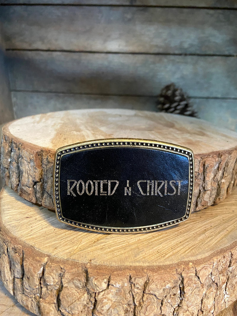 Leather Belt Buckle | Rooted in Christ