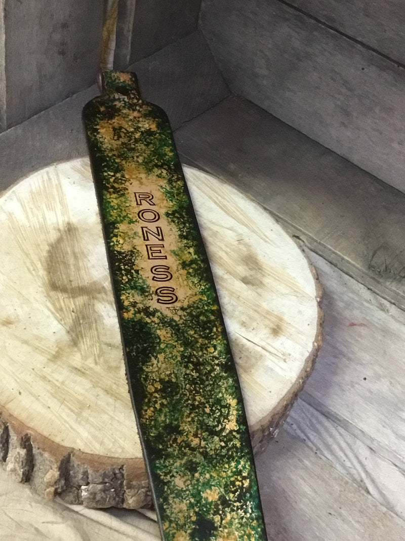 The "Green Camo" Leather Rifle Sling