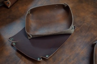 M&W Valet Leather Catch All Tray - M & W Leather