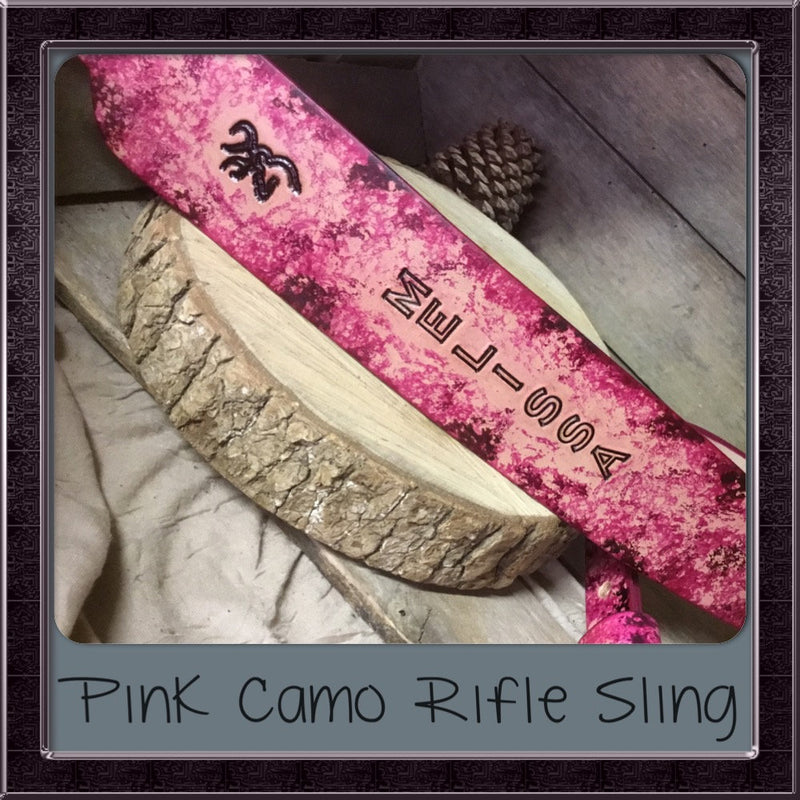 Leather Sling - Pink camouflage