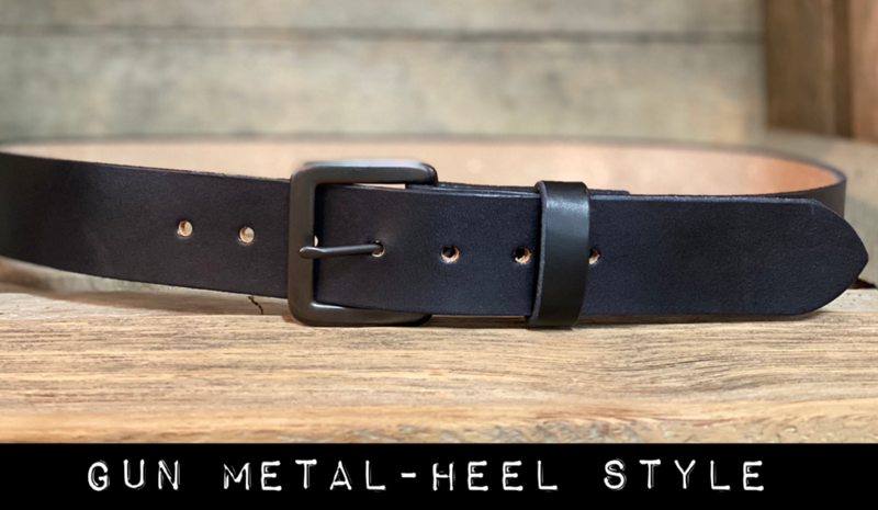 Everyday Wear -PLAIN Black Leather Belt - 1.5" width-