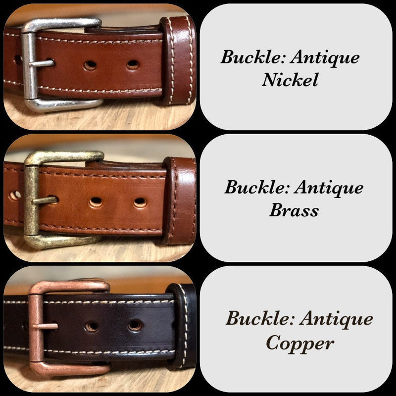 High Quality Leather Mens Belts, Copper Buckle Leather Belt