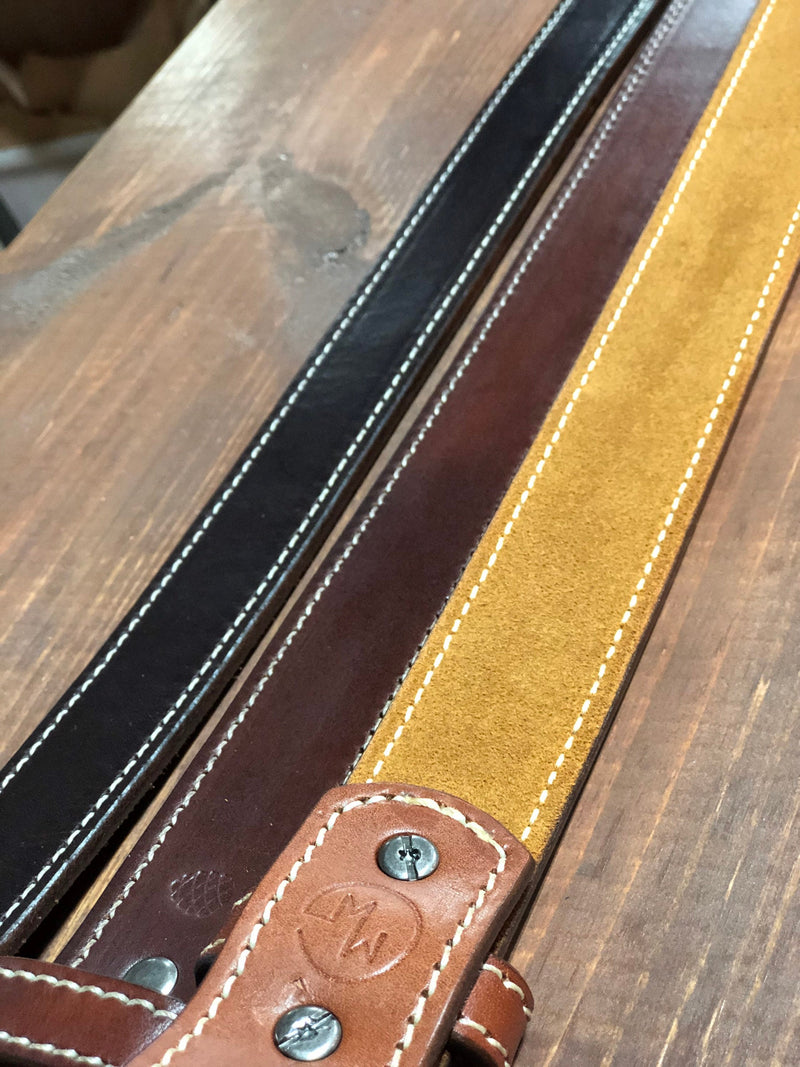 Leather belt, Western Stitched-Suede-lined, Thick, vegetable-tanned leather belt, Can be a concealed carry belt or gun belt