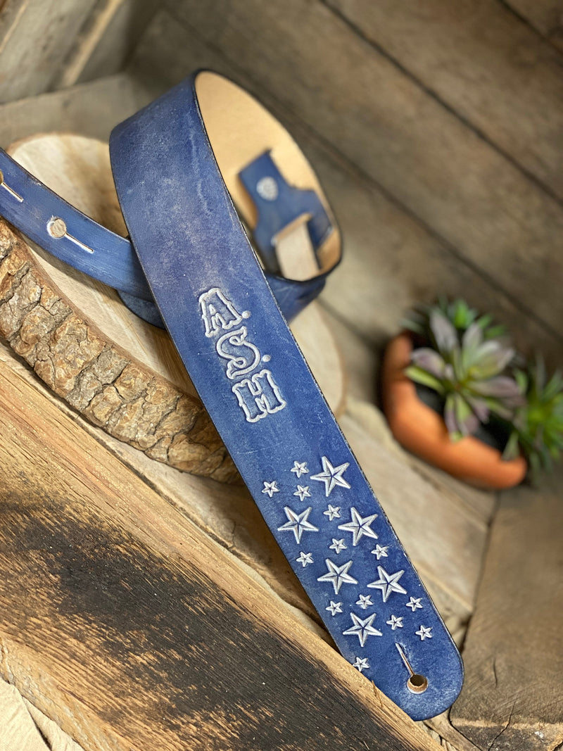 CHILD’S GUITAR STRAP  Personalized Leather Guitar strap  great gift for any child passionate about music! Great Personalized  gift