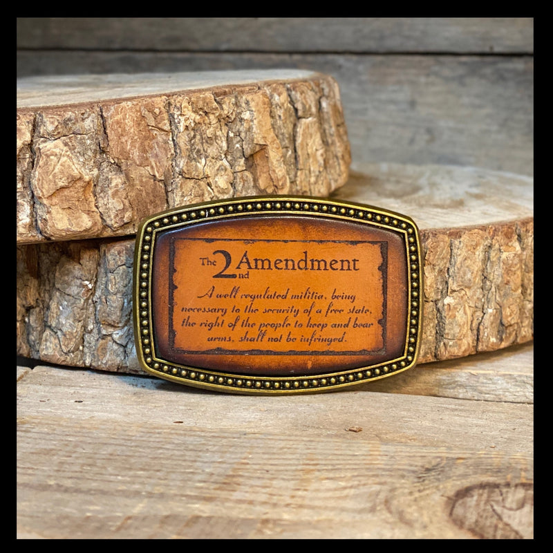 Leather Belt Buckle | The 2nd Amendment