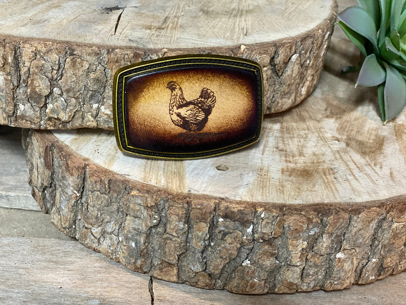 Kid's Belt Buckle | Chickens | Personalized