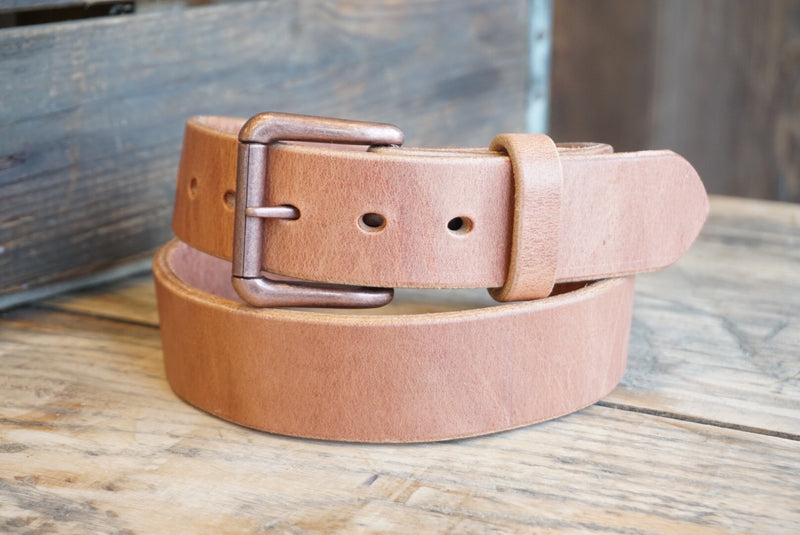 Old World Harness Thick Leather Belt - Handmade in the USA