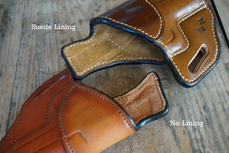 Leather Gun Holster- The Revolutionary with Suede Lining - M & W Leather