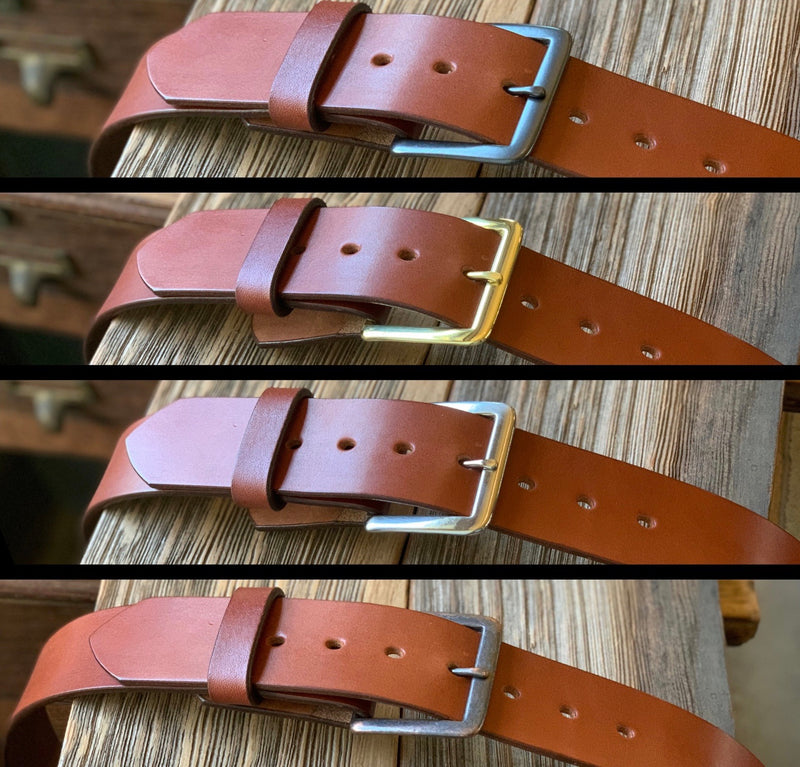 Leather Belt-Wide Golden Brown English Bridle leather belt, 1 3/4" width