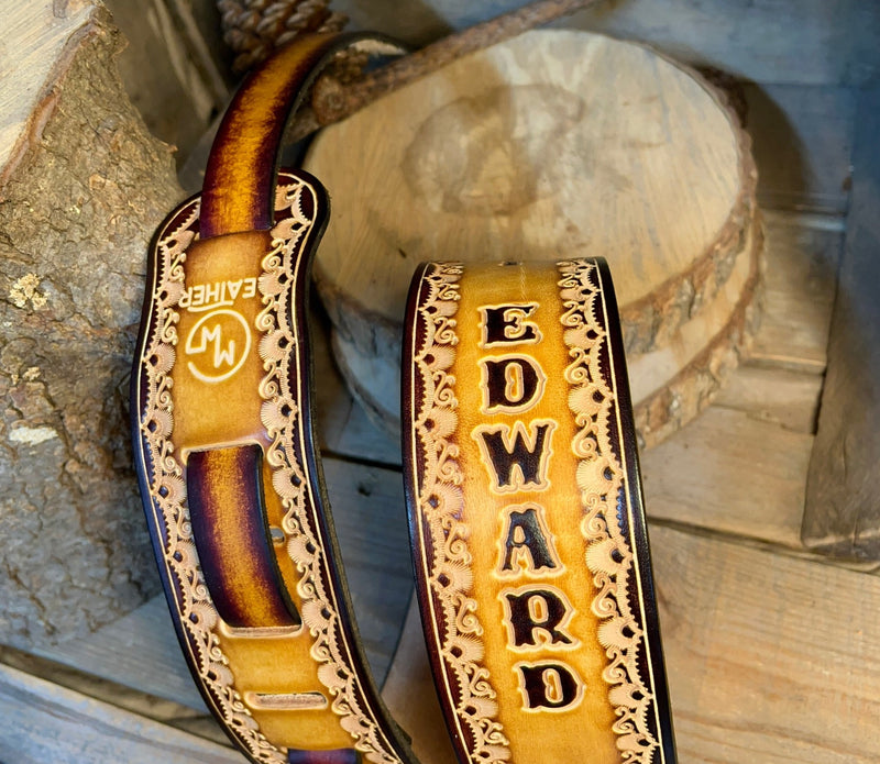 Custom Leather Guitar Strap | Hand Tooled