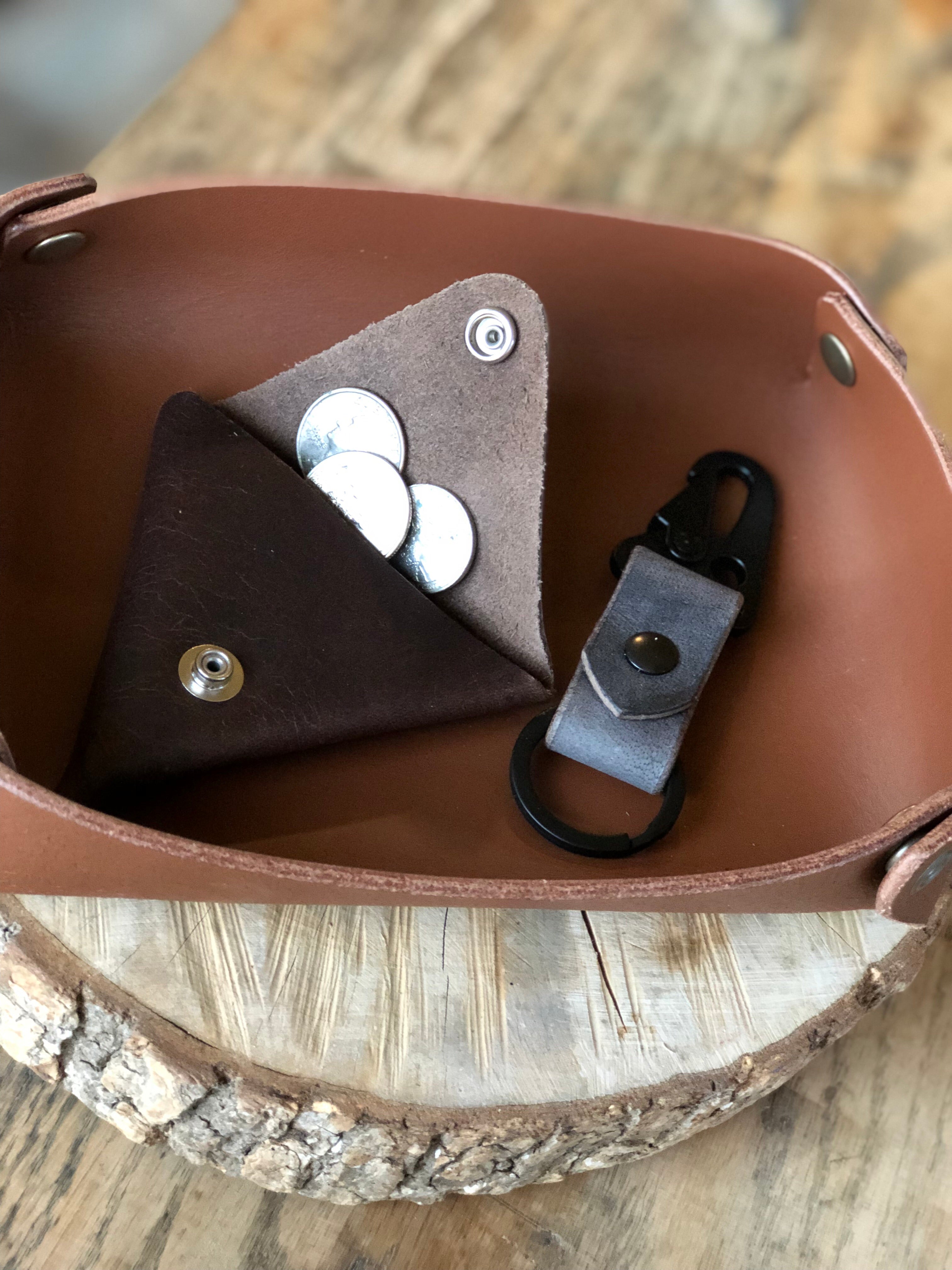 Leather Snap Key Clip-Belt Clip, groomsmen gift – M & W Leather