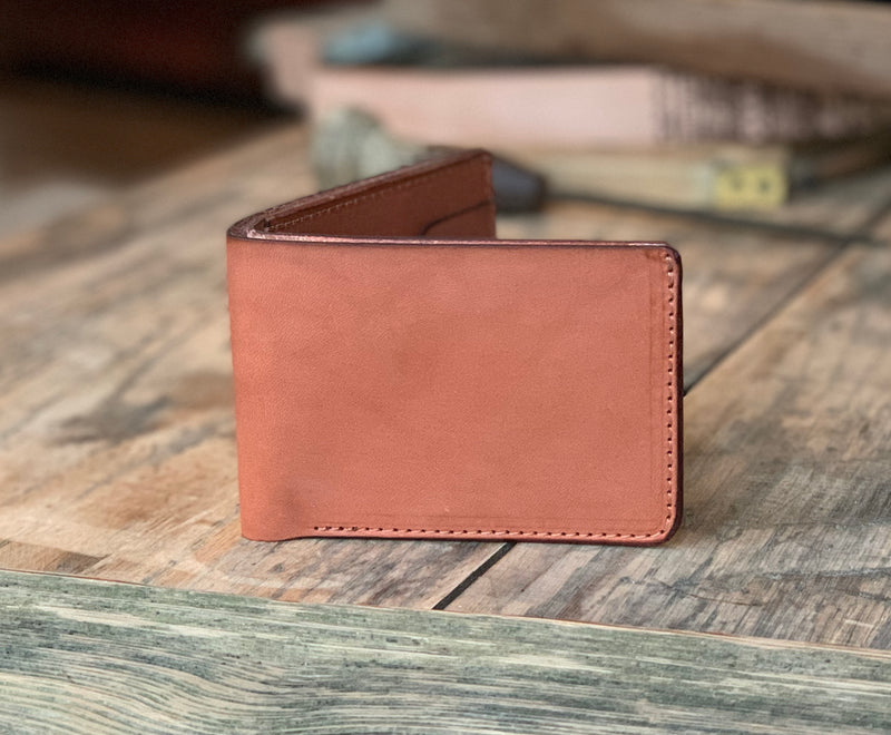 The Jefferson Bi-fold Wallet in Chestnut - M & W Leather